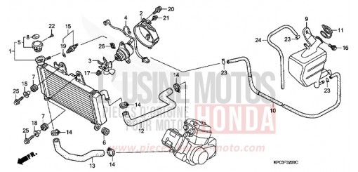 RADIATOR (XL125V1/2/3/4/5/6) XL125V6 de 2006